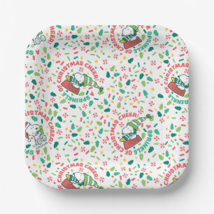 Een Sprinkle of Christmas Cheer Pattern Papieren Bordje