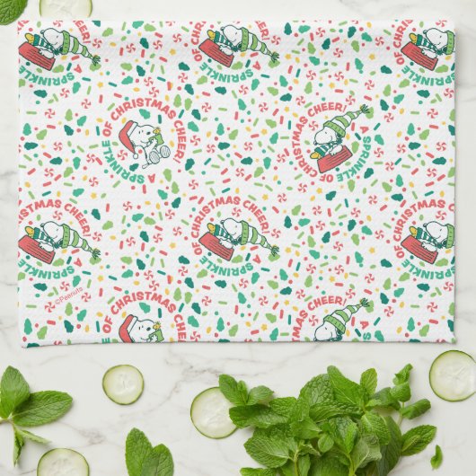 Een Sprinkle of Christmas Cheer Pattern Theedoek (Gevouwen)