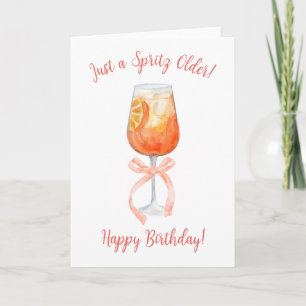 Een Spritz oudere Aperol Spritz verjaardag Kaart