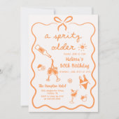 Een Spritz Oudere Verjaardag Uitnodiging (Voorkant)
