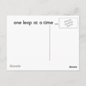 Eén sprong tegelijk briefkaart (Achterkant)