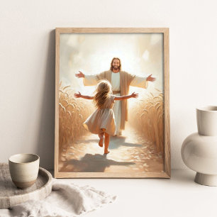Een sprong van geloof, Christelijke kunst, Jezus e Poster