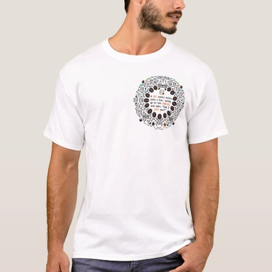 Een SQL query loopt een bar binnen... T-shirt (Voorkant)