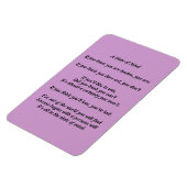 Een staat van Mind Poem Magnet Magneet (Linkerzijde)