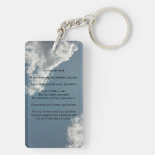 Een staat van Mind Poem sleutelhanger