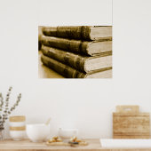 Een stapel oude boeken poster (Keuken)