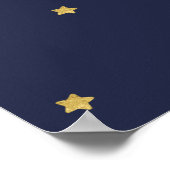 Een Star Bunny Elephant Baby shower Welkom vangen Poster (Hoek)