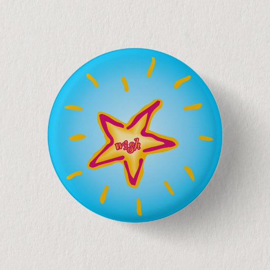 Een Star-Button wensen Ronde Button 3,2 Cm (Voorkant)
