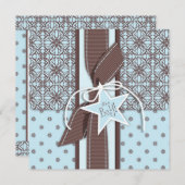 Een Star is Born Boy Invitation Square Kaart (Voorkant / Achterkant)