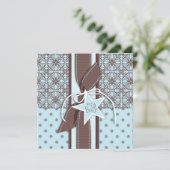 Een Star is Born Boy Invitation Square Kaart (Staand voorkant)