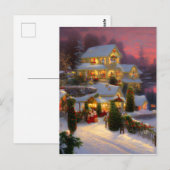 Een  startpunt gedecorbeerd voor Kerstmis Briefkaart (Voorkant / Achterkant)