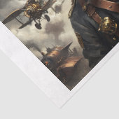 Een steampunk engels bulldog leger vliegenier tissuepapier (Detail)