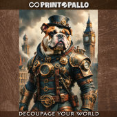 Een steampunk Engelse bulldog in Londen Tissuepapier