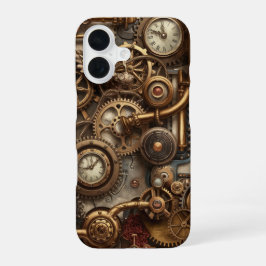 Een Steampunk Fusion van Kunst en Machines iPhone 16 Hoesje