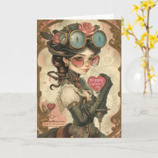 Een Steampunk Valentijnskaart Kaart