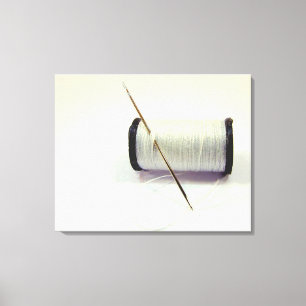 Een steek in de tijd canvas afdruk