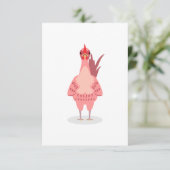 Een stekelkip bedankkaart (Staand voorkant)