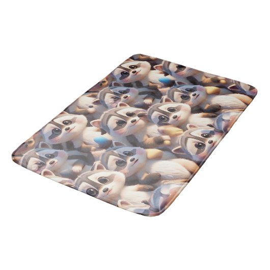 Een stel wasberen badmat (Gekanteld)