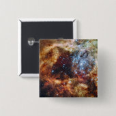 Een stellair kraambed, R136 genaamd Vierkante Button 5,1 Cm (Voorkant /achterkant)