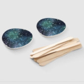 Een ster gevulde nacht handwaaier (Niet-gemonteerd)