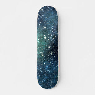Een ster gevulde nacht skateboard