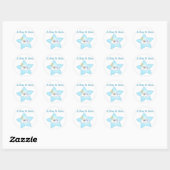 Een ster is geboren baby jongen ronde sticker (Vel)