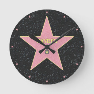 Een ster met Jouw naam erop! Wandklok Ronde Klok