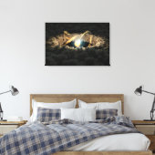 Een ster omgeven door een protoplanetaire schijf canvas afdruk (Insitu (Slaapkamer))