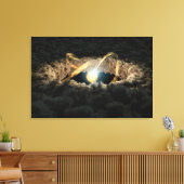 Een ster omgeven door een protoplanetaire schijf canvas afdruk (Insitu (Woonkamer))