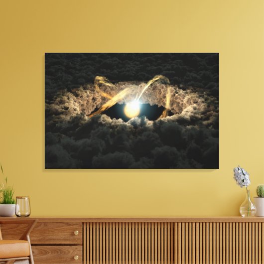 Een ster omgeven door een protoplanetaire schijf canvas afdruk (Insitu (Woonkamer))