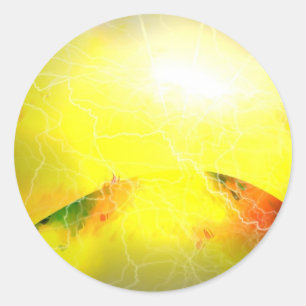 Een ster wordt geboren - Wetenschapsfilm digitale Ronde Sticker