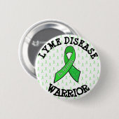 EEN STERKE LYME ZIEKTE WARRIOR BUTTON (Voorkant /achterkant)