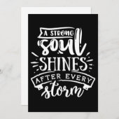 Een sterke ziel schijnt na wit save the date (Voorkant / Achterkant)