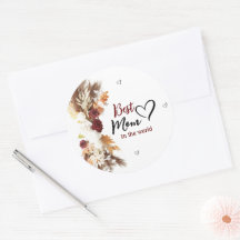 Een stevige beste moeder in de wereld rond sticker