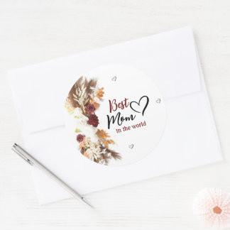 Een stevige beste moeder in de wereld rond sticker