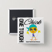 Eén stevige kruidenierskanker vierkante button 5,1 cm (Voorkant /achterkant)