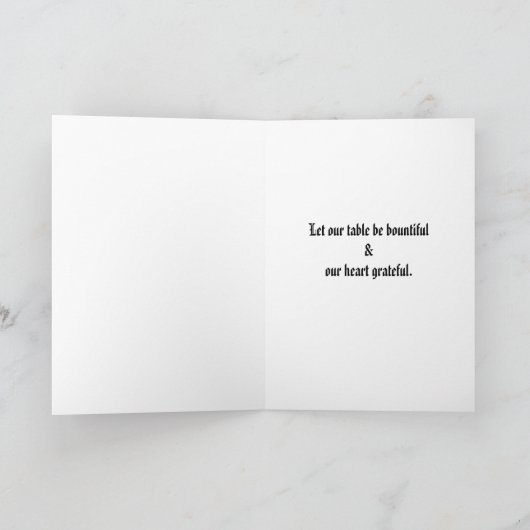 Een stevige Thanksgiving - Thanksgiving Kaart (Binnen)