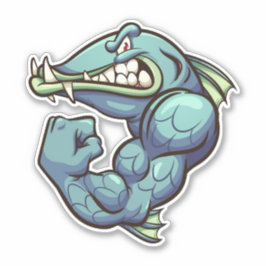 Een stevige vent - Barracuda Sticker