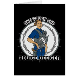 Eén stevige Vrouw Cop