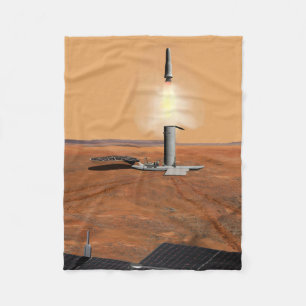Een stijgend voertuig verlaat Mars. 2 Fleece Deken