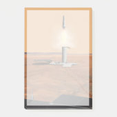 Een stijgend voertuig verlaat Mars. 2 Post-it® Notes (Voorkant)