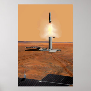 Een stijgend voertuig verlaat Mars. 2 Poster