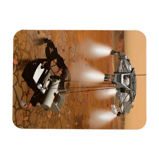 Een stijgend voertuig verlaat Mars. Magneet (Horizontaal)
