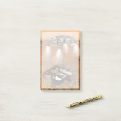 Een stijgend voertuig verlaat Mars. Post-it® Notes (Op bureau)