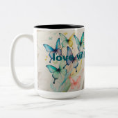 Een stijlbeker tweekleurige koffiemok (Links)