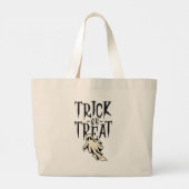 Een stijlvolle en enge Halloween heks overal Grote Tote Bag (Achterkant)