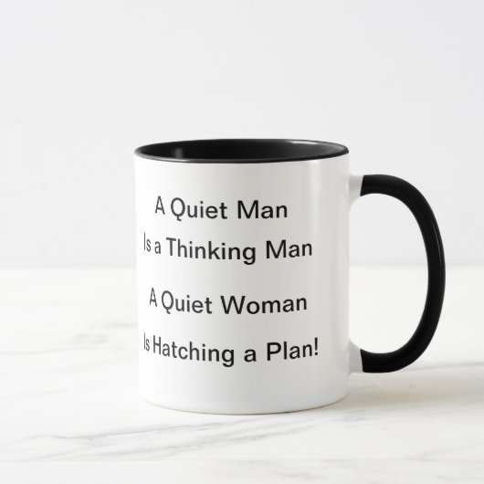Een stil Man is een Dinking Man Mok (Rechts)