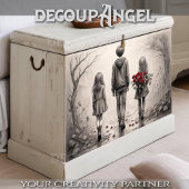 Een stille band - Decoupage - Tissuepapier