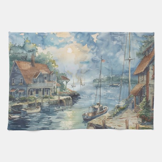 Een Stille Haven Theedoek (Horizontaal)