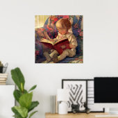 "Een stille hoek" van Jessie Willcox Smith Poster (Thuiskantoor)